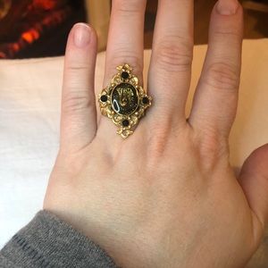 Virgin Saints & Angels gold ring